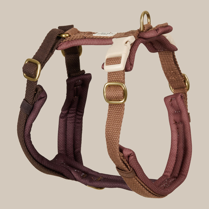 Chocolate PRO / Adjustable dog harness (dark brown)