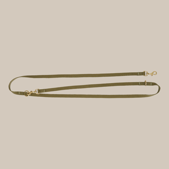 Olive / Adjustable cotton dog leash (Green)