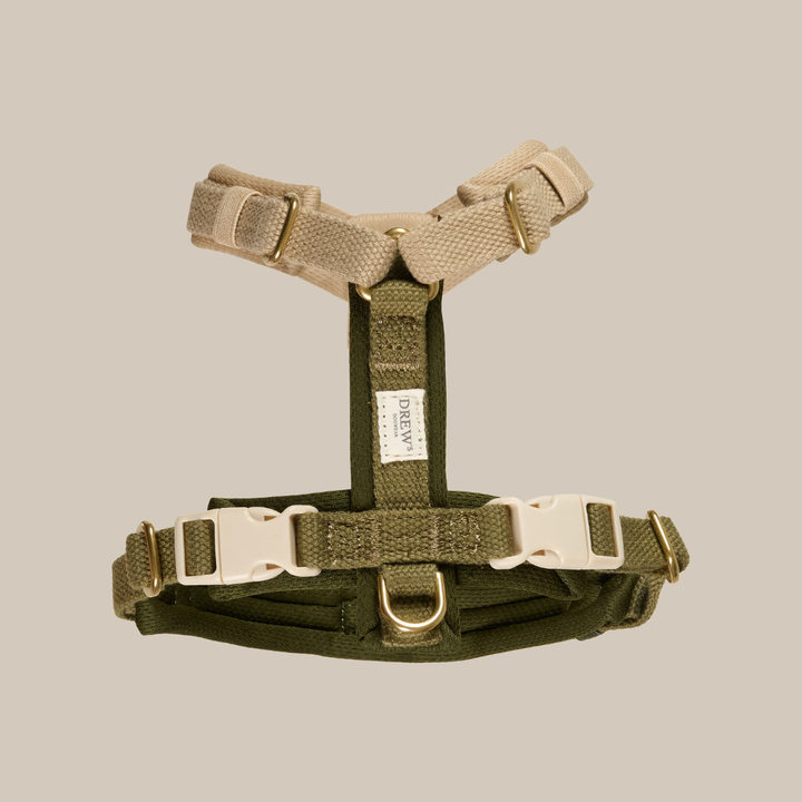 Olive / Soft & adjustable dog harness (PRO)