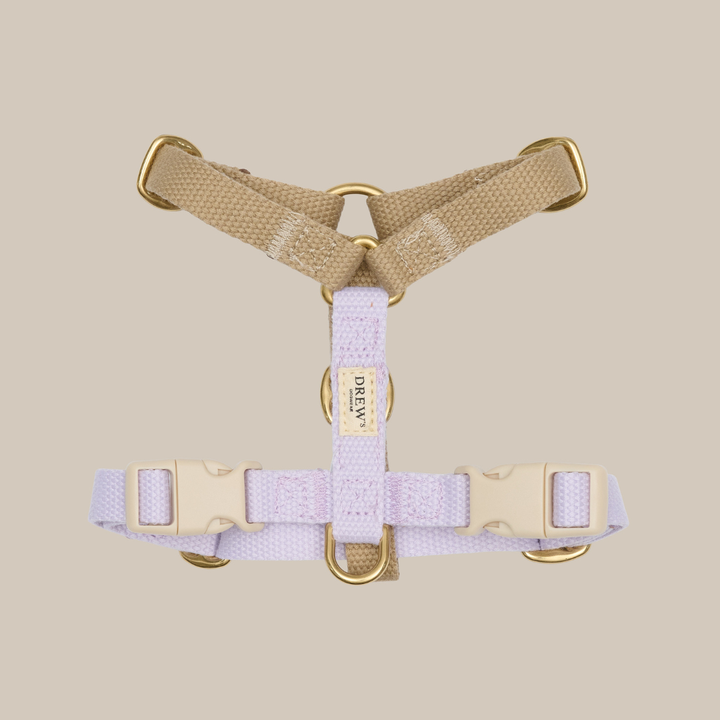 Lavender / Soft & adjustable dog harness