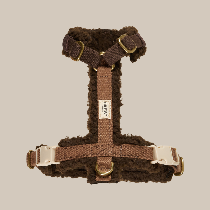 Brown / Adjustable dog harness (teddy)