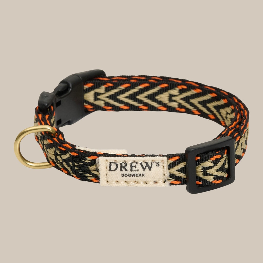 orange mønster hvalpehalsbånd