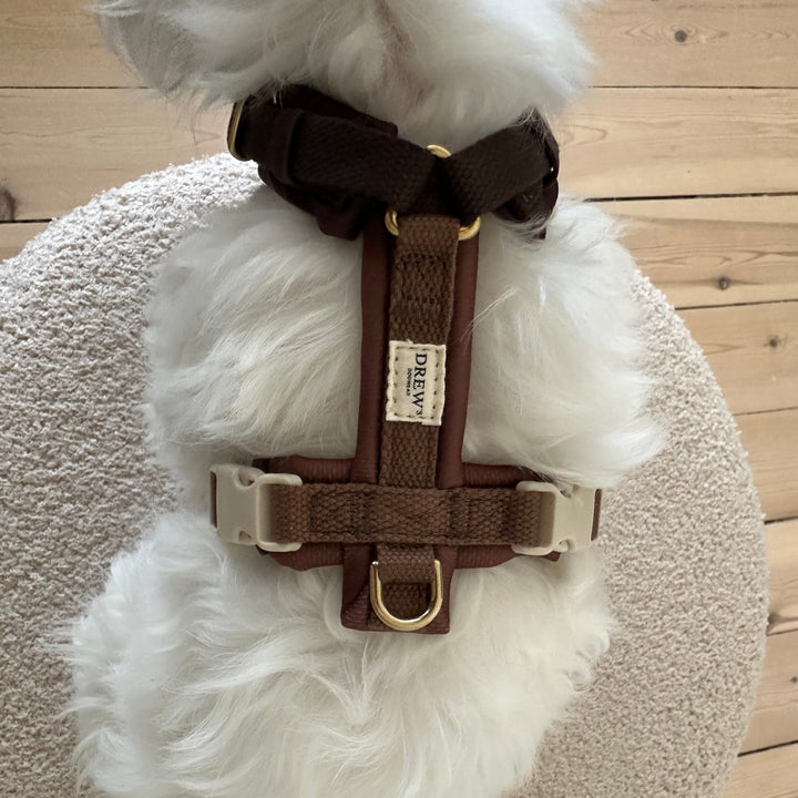 Komfortabel hundesele brun