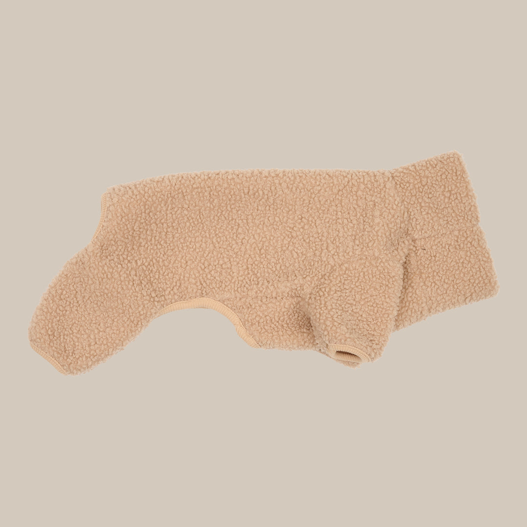 MILO // Hundesweater i blødt teddy materiale (beige)