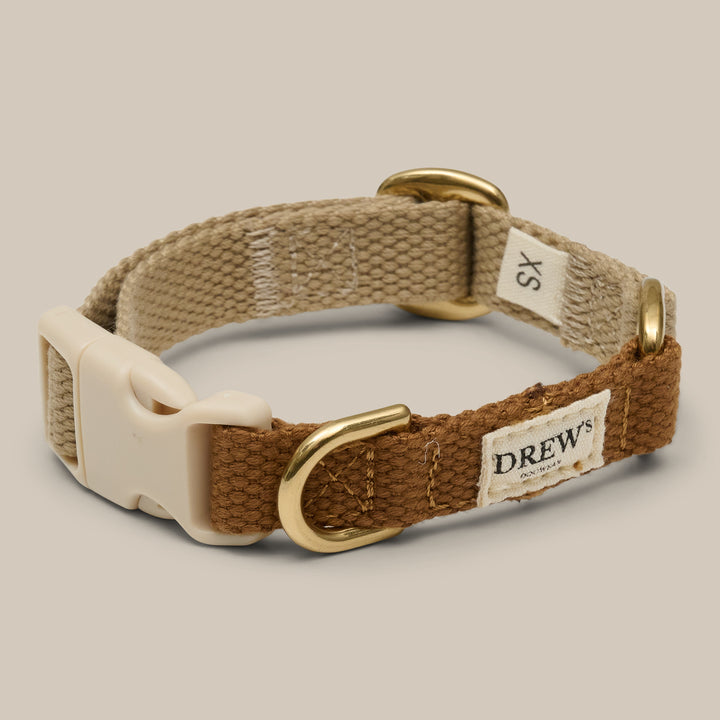 Cortado / Blødt & justerbart halsbånd (brun/beige)