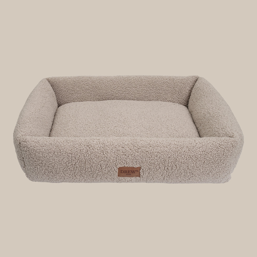 Nuna hundekurv - Teddyblød & vaskbar hundeseng af memoryfoam (taupe)