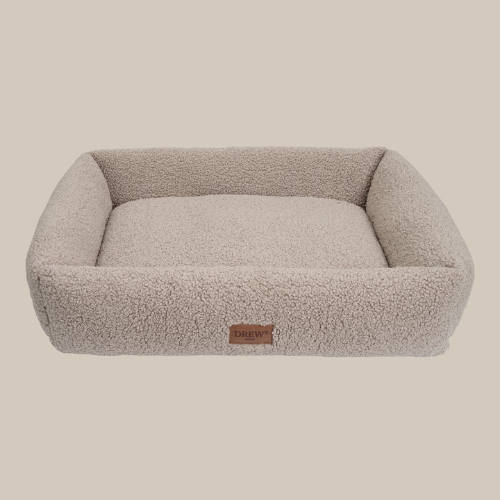Nuna hundekurv - Teddyblød & vaskbar hundeseng af memoryfoam (taupe)