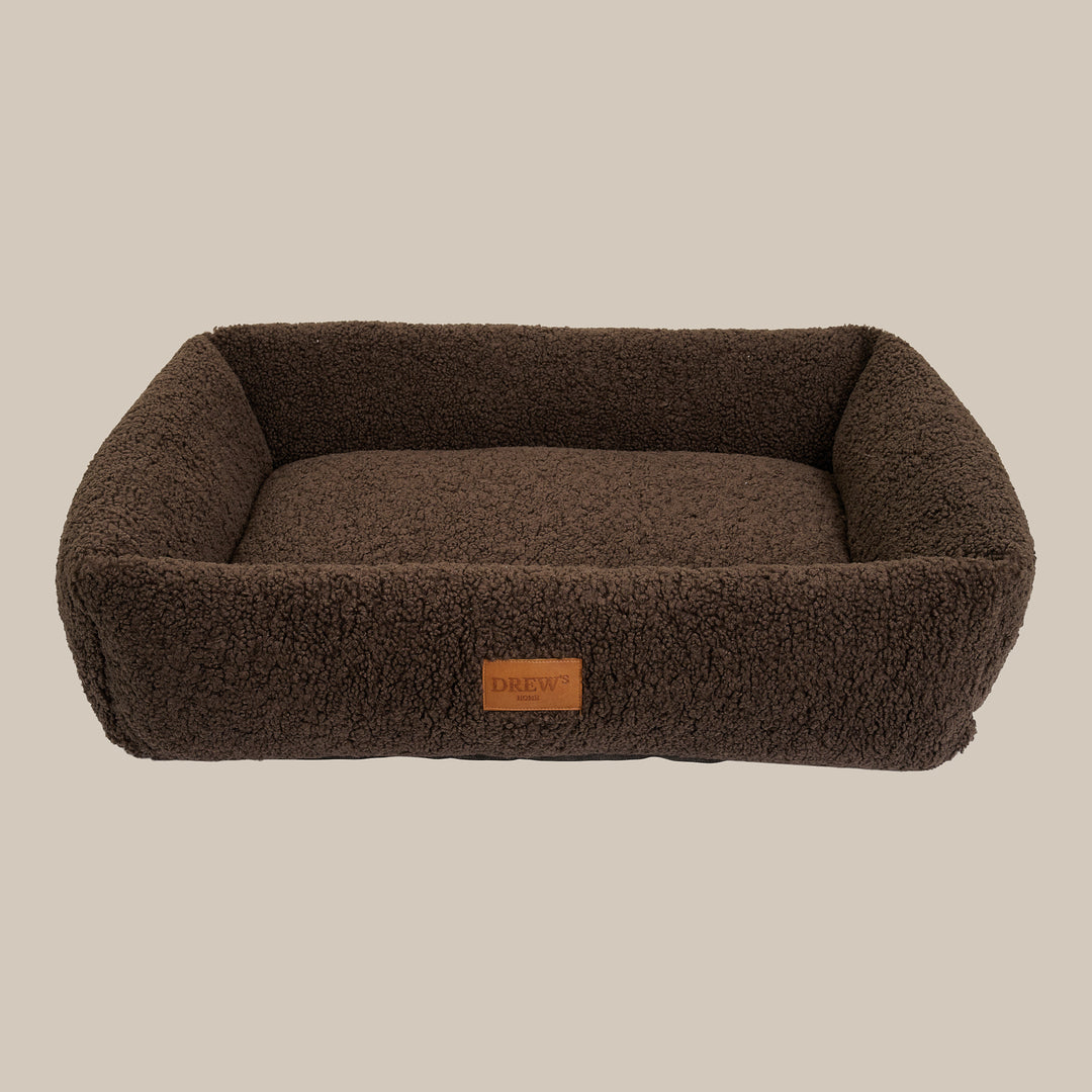 Nuna hundekurv - Teddyblød & vaskbar hundeseng af memoryfoam (brun)