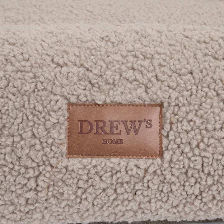 Nuna hundekurv - Teddyblød & vaskbar hundeseng af memoryfoam (taupe)