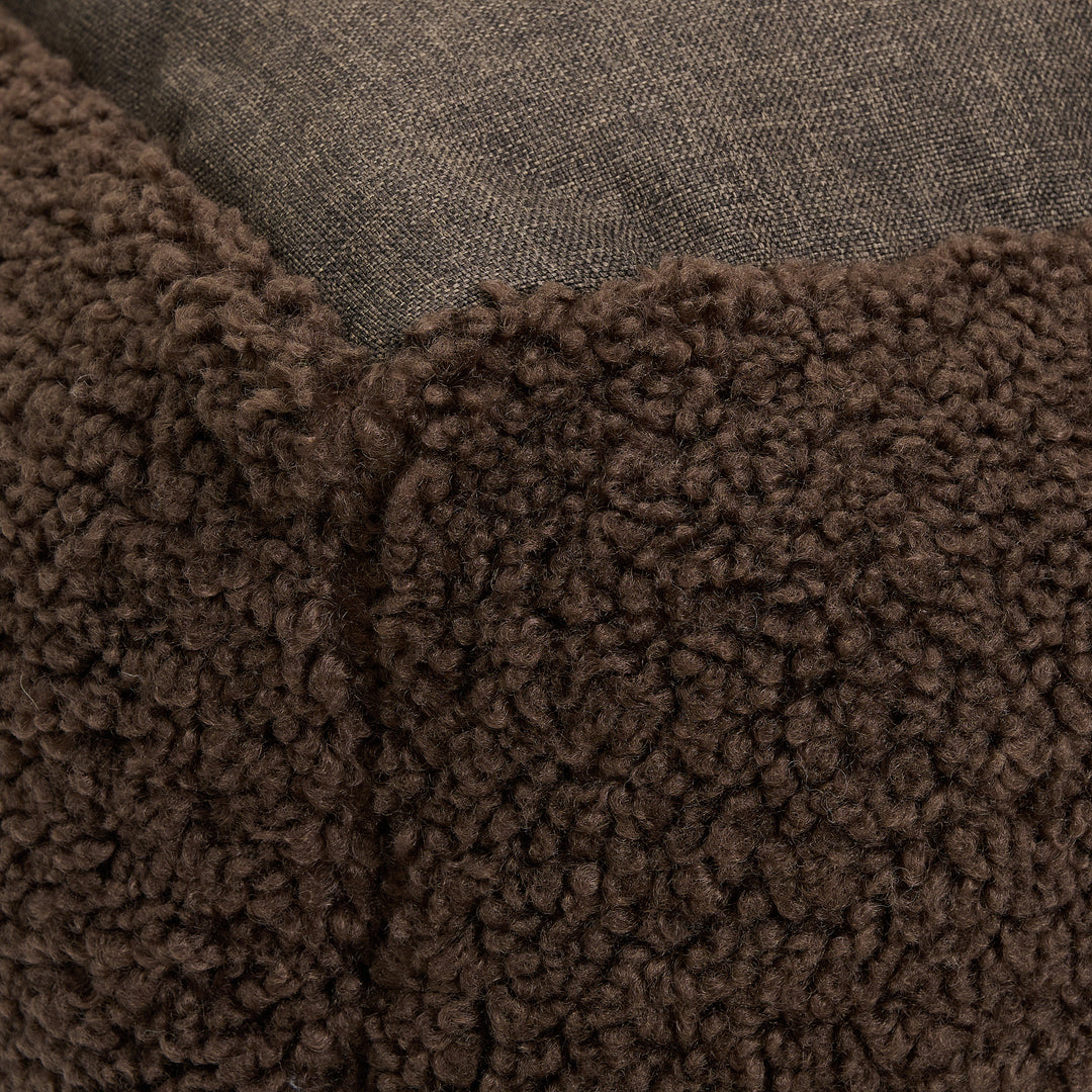 Nuna hundekurv - Teddyblød & vaskbar hundeseng af memoryfoam (brun)