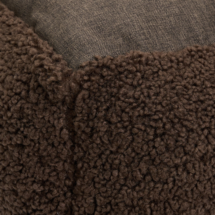 Nuna hundekurv - Teddyblød & vaskbar hundeseng af memoryfoam (brun)
