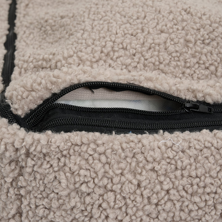 Nuna hundekurv - Teddyblød & vaskbar hundeseng af memoryfoam (taupe)