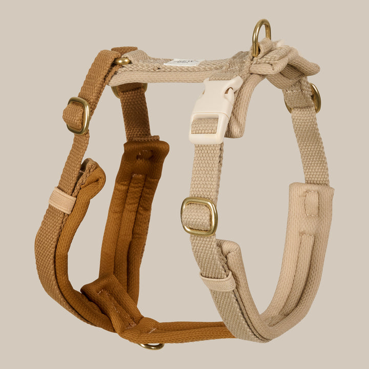 Cortado PRO / Verstellbares Hundegeschirr (braun/beige)