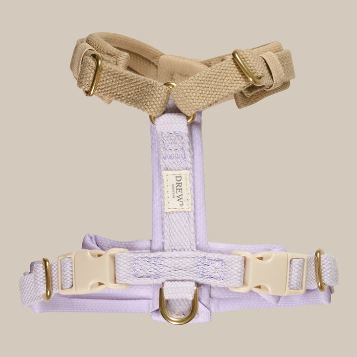 Lavender PRO / Verstellbares Hundegeschirr (lila/beige)