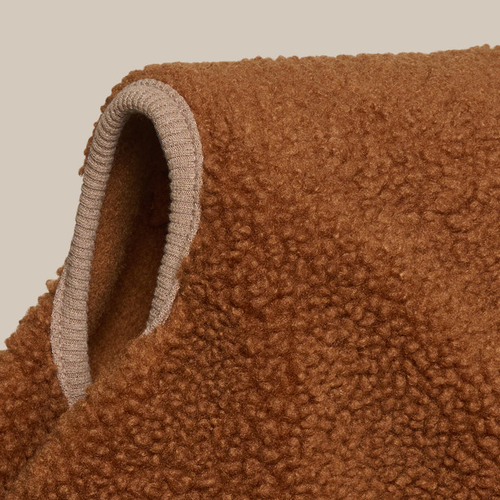 MILO // Dog sweater in soft teddy material (brown)