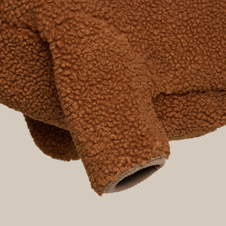 MILO // Dog sweater in soft teddy material (brown)