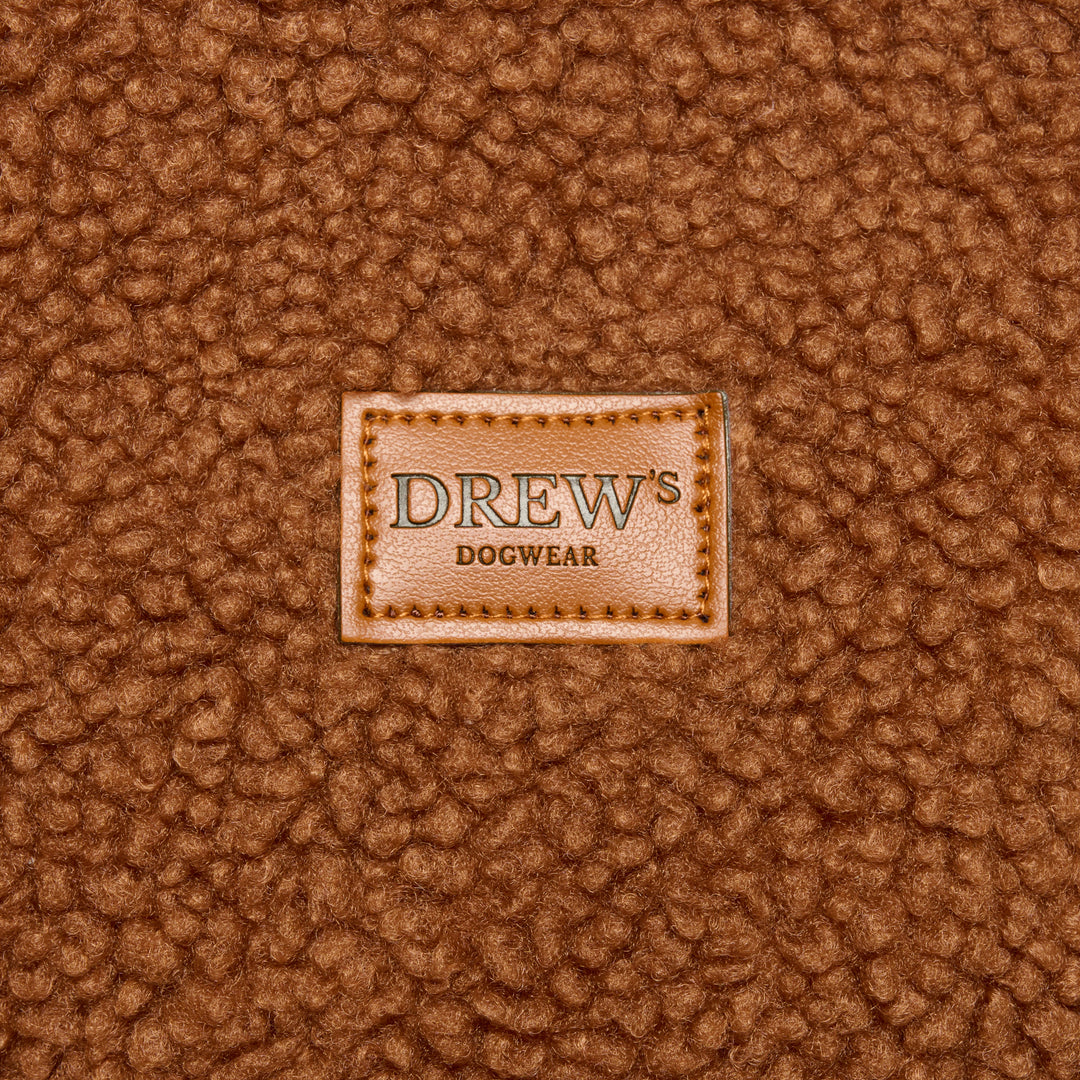 MILO // Dog sweater in soft teddy material (brown)