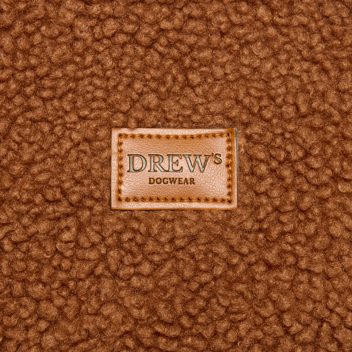 MILO // Dog sweater in soft teddy material (brown)