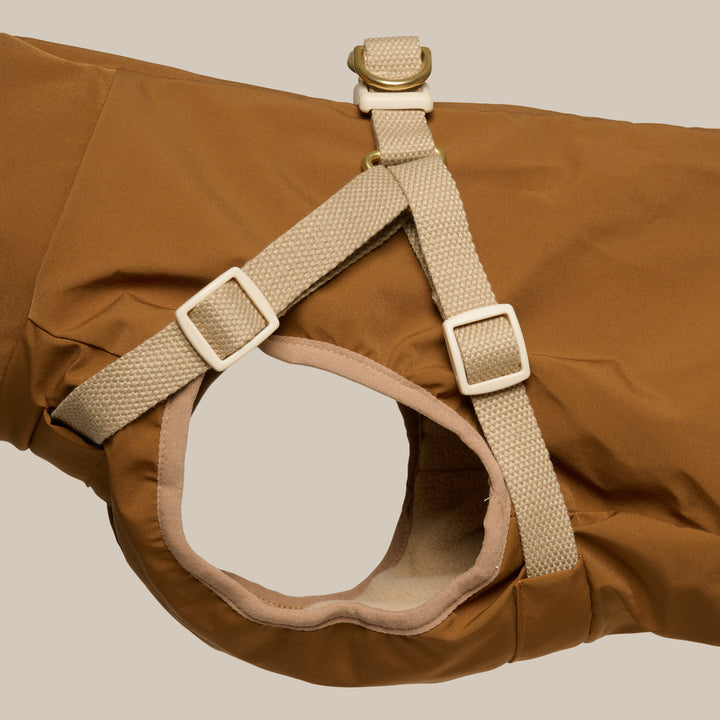 Zermatt // Step-in dog jacket in water-repellent material (brown)