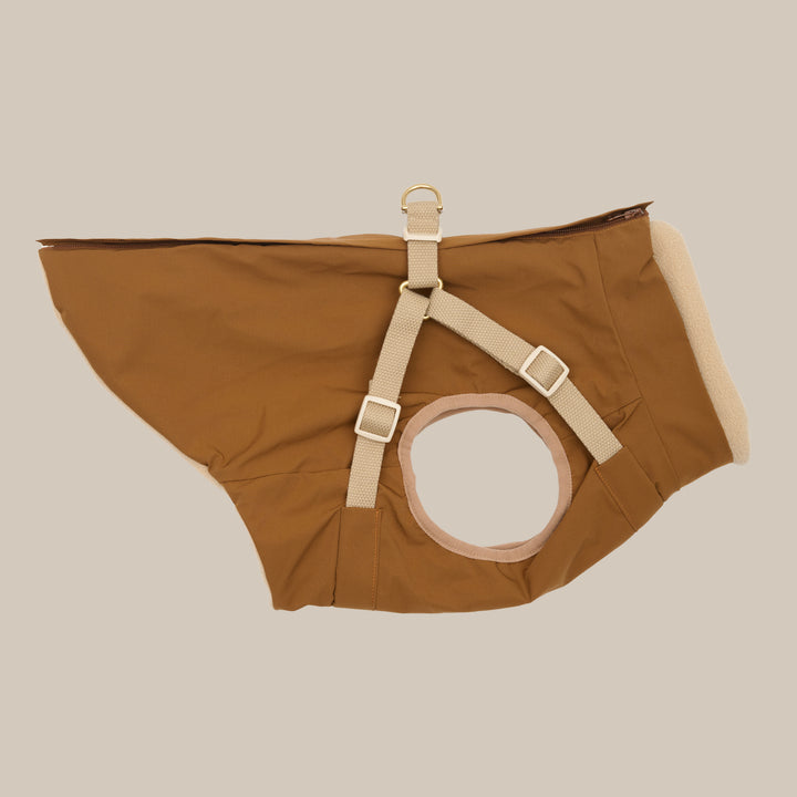 Zermatt // Step-in dog jacket in water-repellent material (brown)