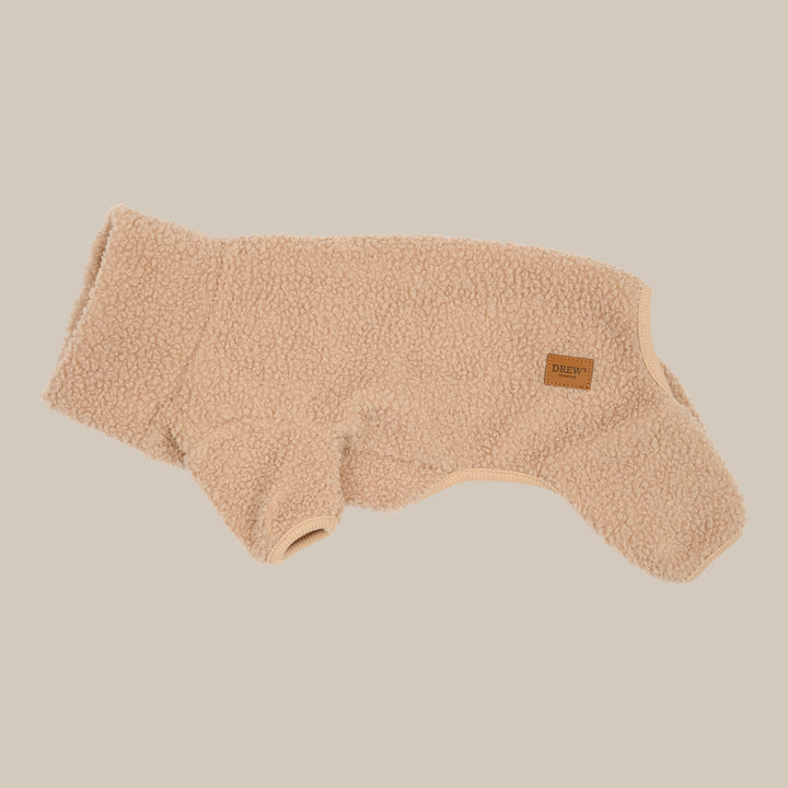 MILO // Dog sweater in soft teddy material (beige)