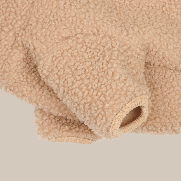 MILO // Dog sweater in soft teddy material (beige)