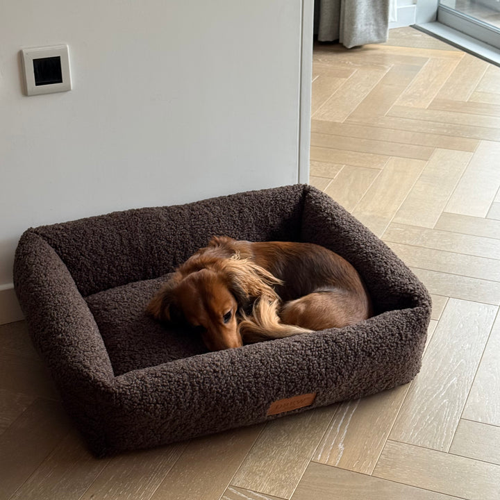 Memory foam hundeseng brun