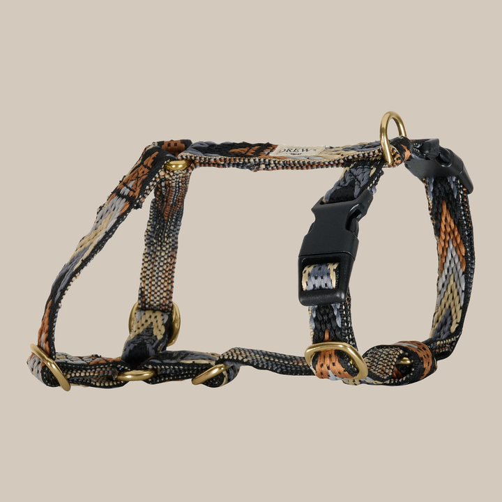 Dark Arrow / Verstellbares Hundegeschirr (braunes Muster)