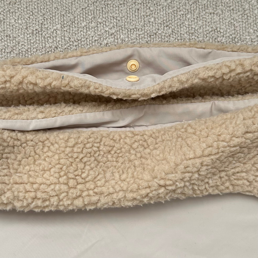 Teddy fleece inderfor aspen hundetaske, hundetaske knapper
