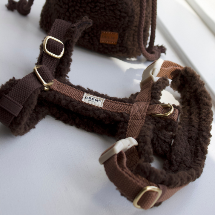 Teddy hundesele i mørkebrun