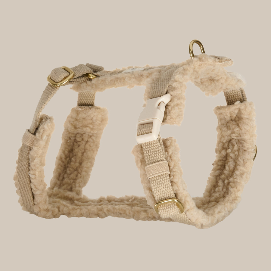 Drew’s Dogwear Teddy Sele Beige - Bedste hundesele til hvalp