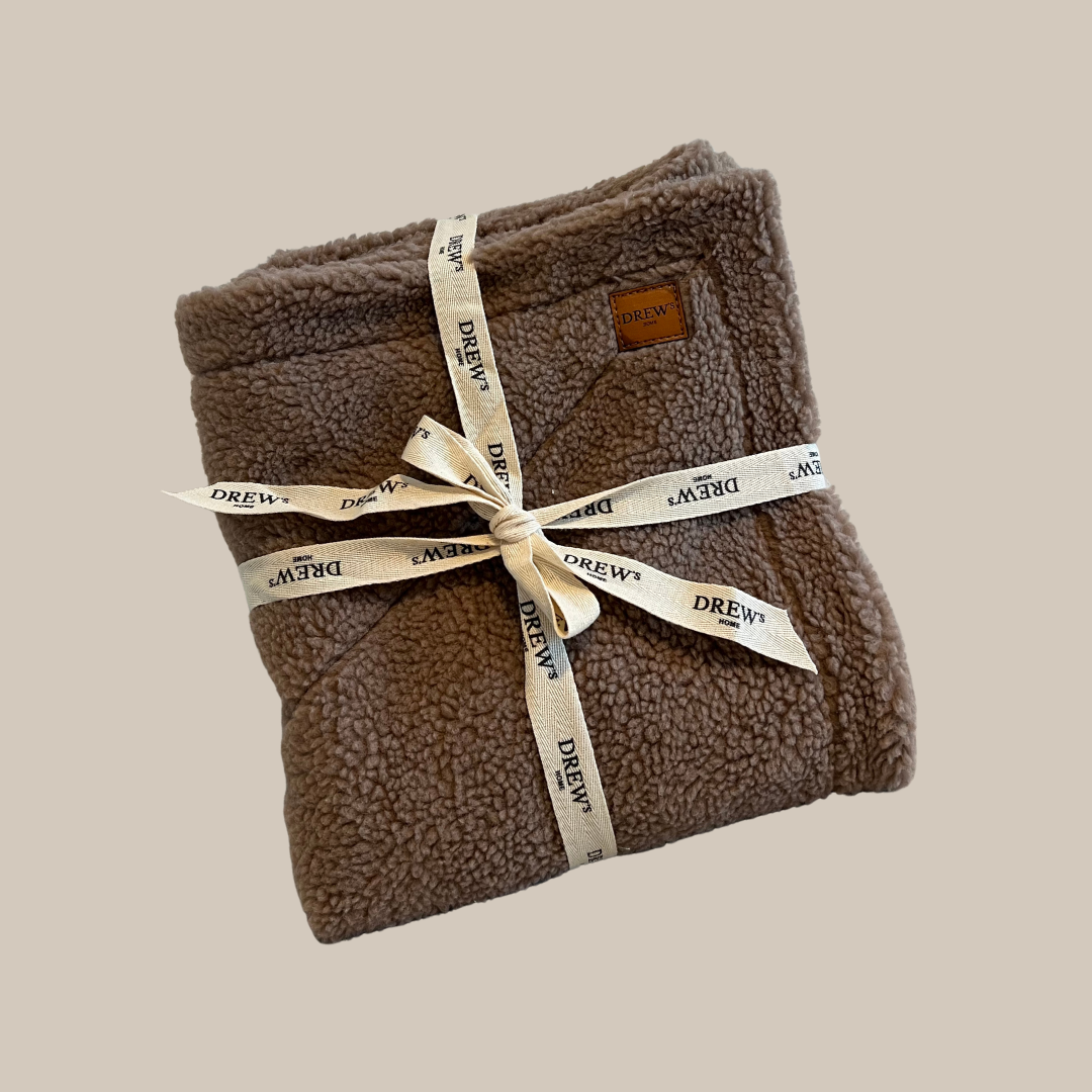 Hundetæppe i brun i teddy fleece