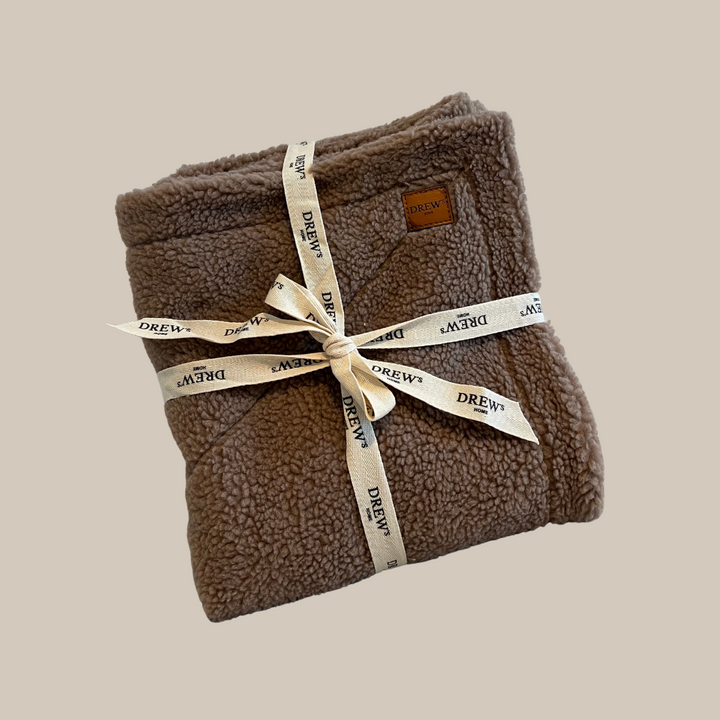 Hundetæppe i brun i teddy fleece