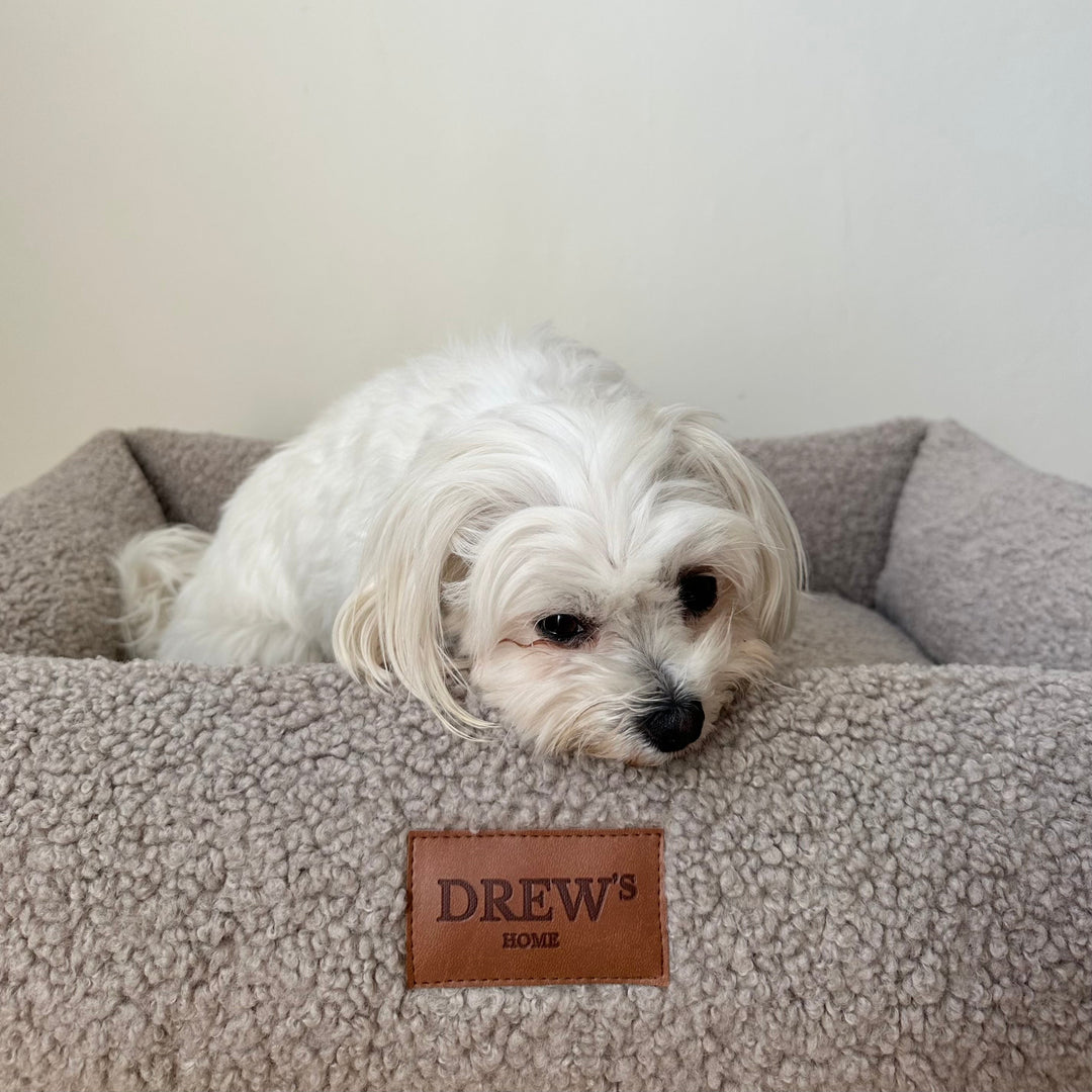 Nuna hundekurv - Teddyblød & vaskbar hundeseng af memoryfoam (taupe)