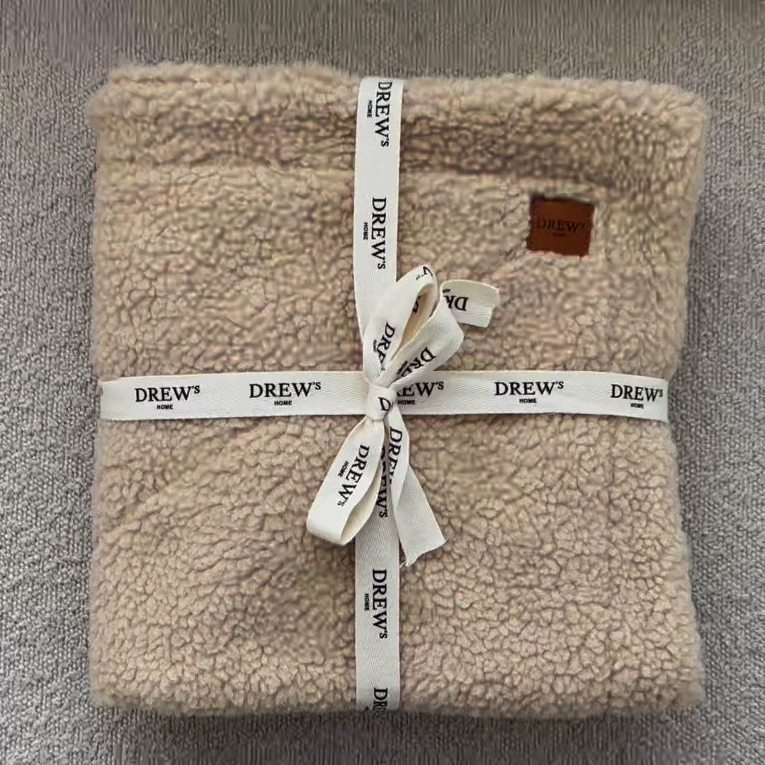 Soft dog blanket in teddy fleece - (beige)