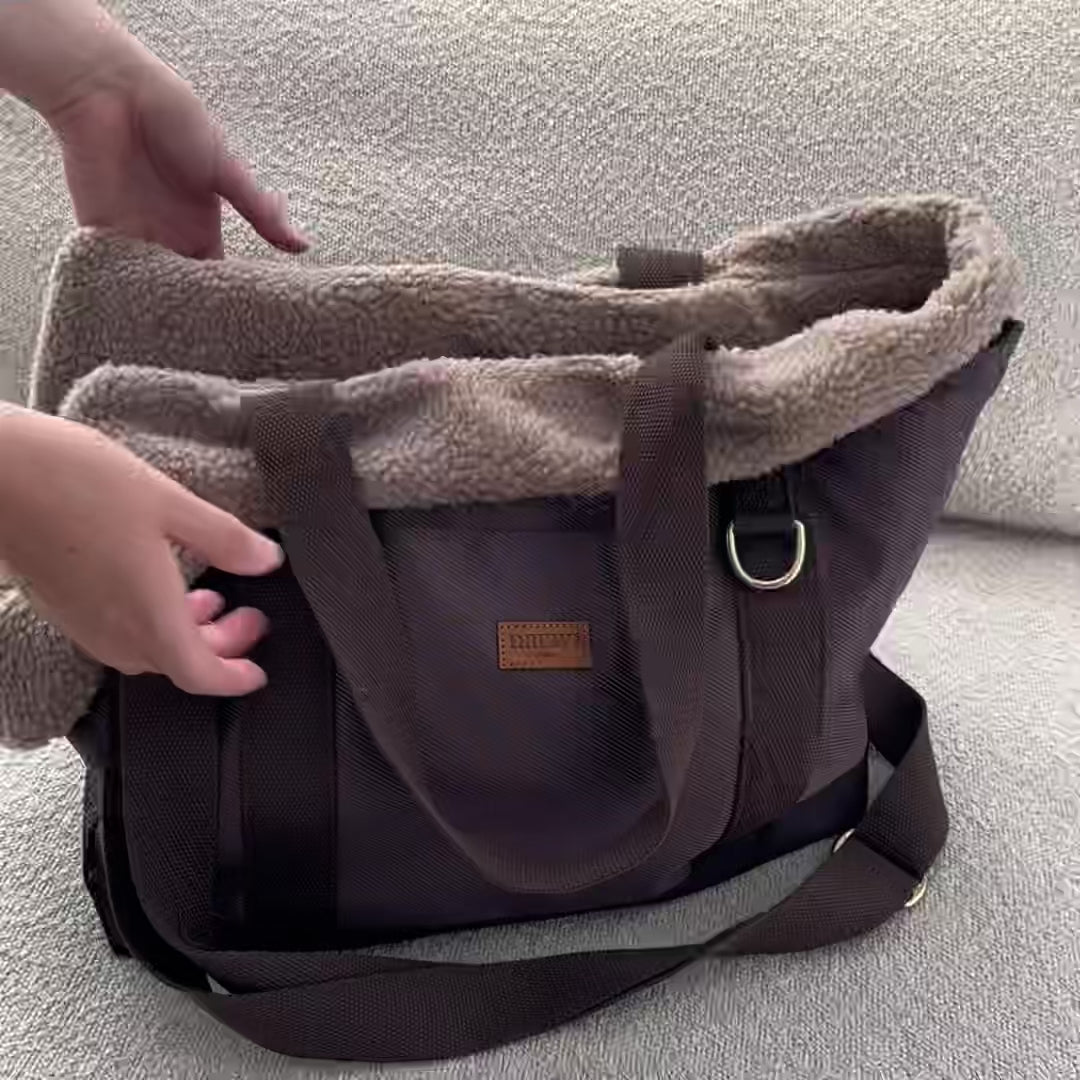 Cali // Sportliche Hundetasche mit weichem Teddyfleece-Innenfutter
